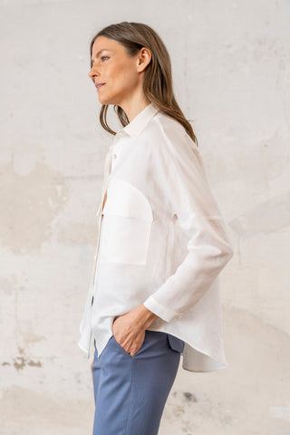 CAMISA LARGA TAPETAS BLANCO