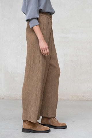 PANTALON DOBLE BOTÓN CRUZADO COÑAC