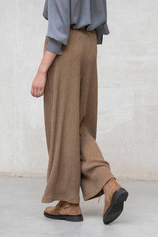 PANTALON DOBLE BOTÓN CRUZADO COÑAC