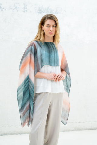 MANGUITO MULTICOLOR VERDE AGUA SALMÓN Y CRUDO