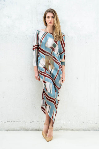 VESTIDO ASIMÉTRICO MULTICOLOR