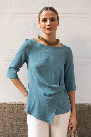 Elini turquoise blouse
