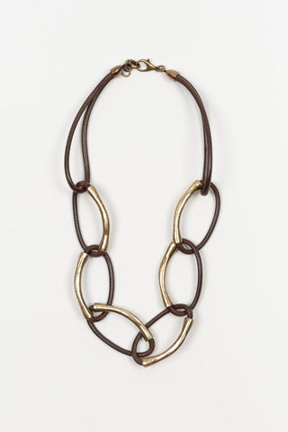 Carise brass necklace