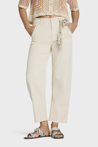 Cambio O-Shape Cropped Orelie Off-White Trousers