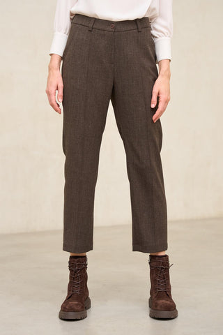 Leto chocolate brown trousers