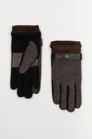 Guantes Santacana Lumbreras gris y marrón