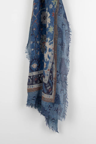 Taira Blue and Multicolour Scarf