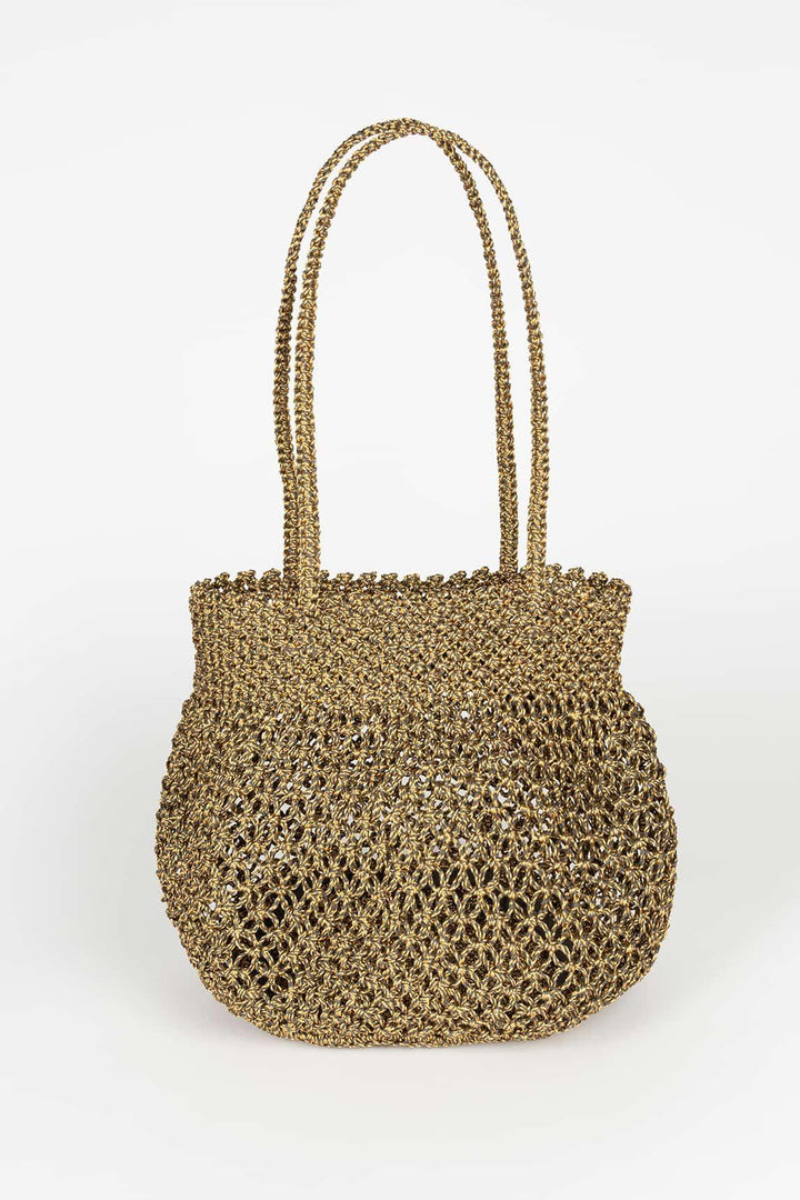 Maelis aged gold mesh bag