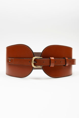 Talía Camel Cognac Leather Sash