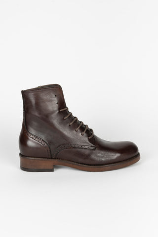 BOTIN CORDONES PIEL CHOCOLATE