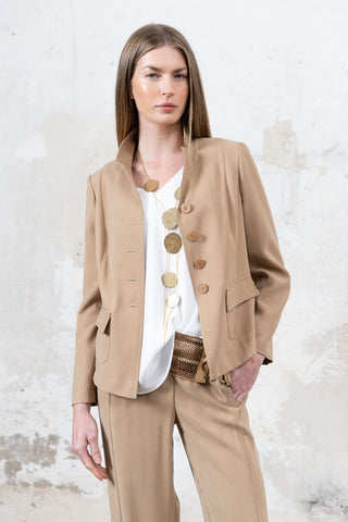 CHAQUETA ELISA 2 ABERTURAS ESPALDA BEIGE