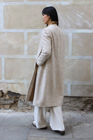 ABRIGO LOTTA CONTRASTE CUELLO BEIGE