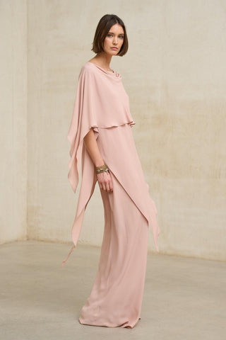Vestido Kaedryn rosa empolvado