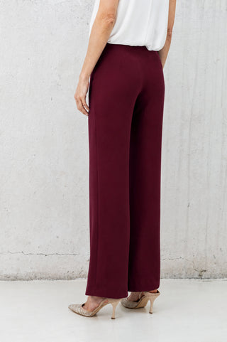 Pantalón Palazzo burdeos