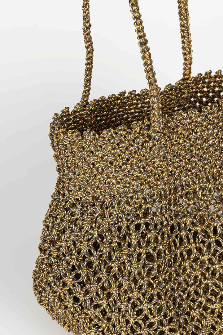 Maelis aged gold mesh bag