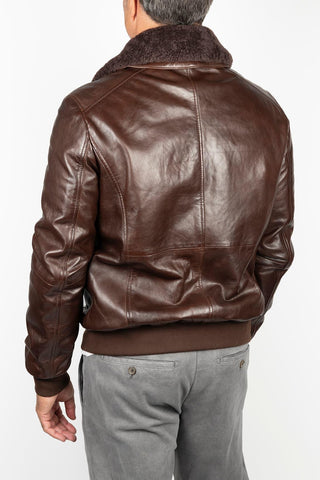 Delvan brown leather jacket