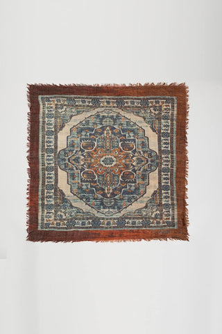 Multicolor Taira scarf in blue and burgundy