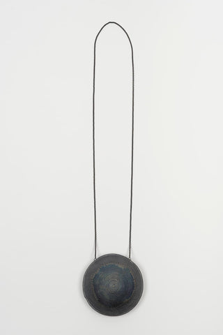 Niara necklace in blue, silver, and gunmetal gray