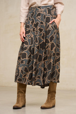 Uris Floral Print Skirt