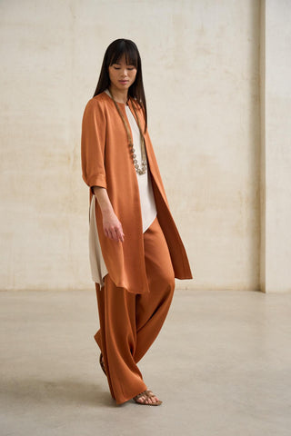 Sorelle orange frock coat