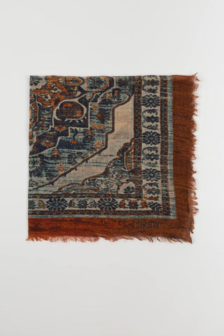 Multicolor Taira scarf in blue and burgundy