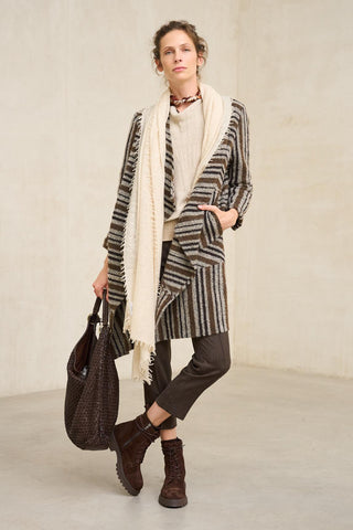 Fervala striped coat