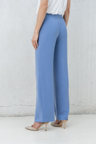 PANTALON PALAZZO AZUL GRISACEO