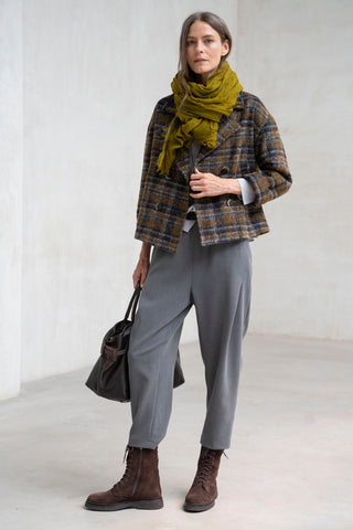 Arezzo mustard check coat